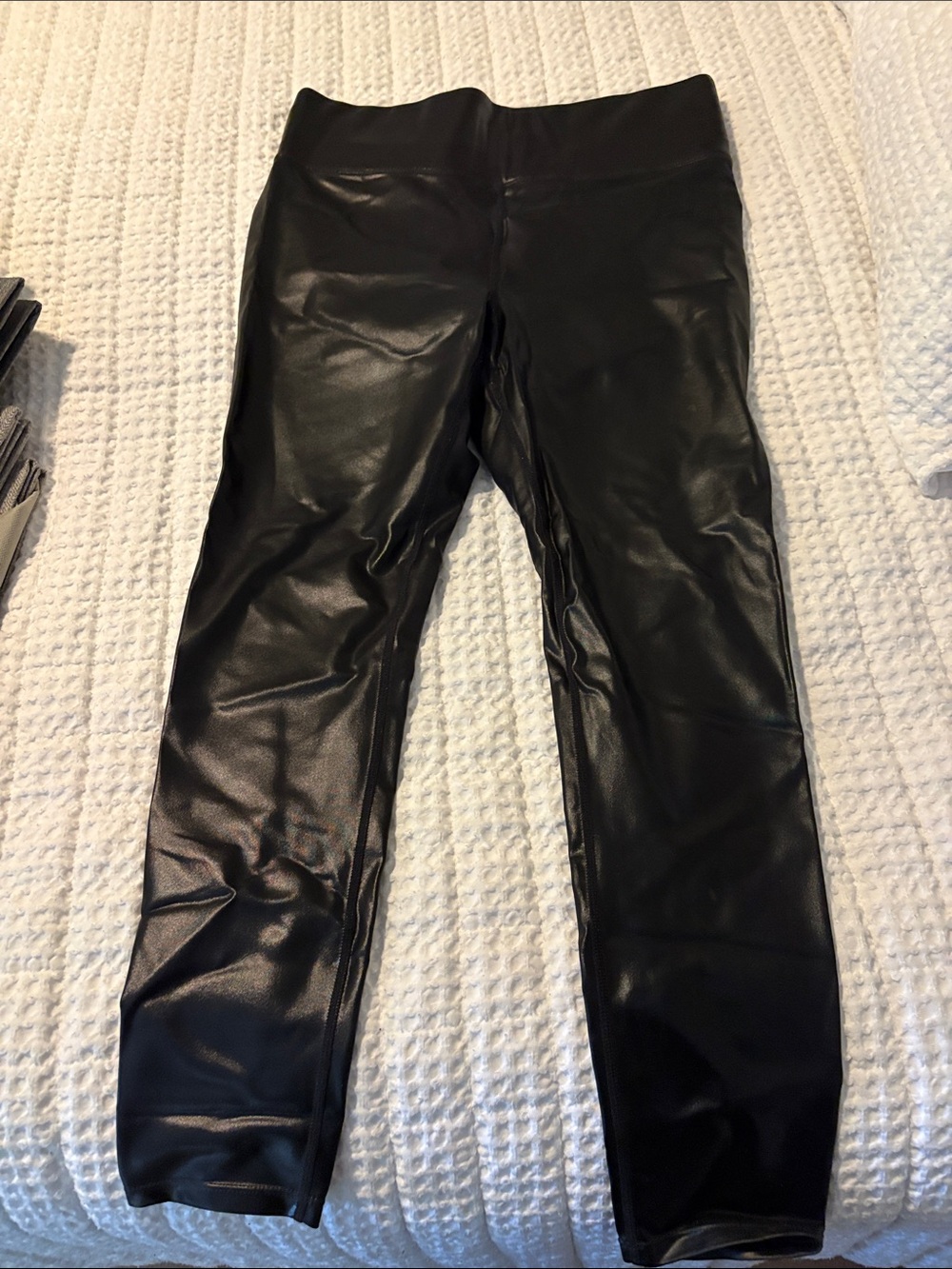knix Black Faux Leather Jeggings